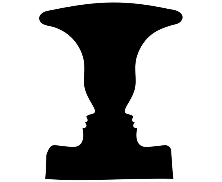 Rubin vase illusion 이미지
