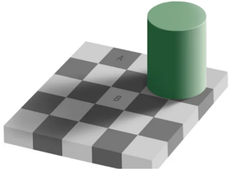 Checker shadow 착시 이미지 A