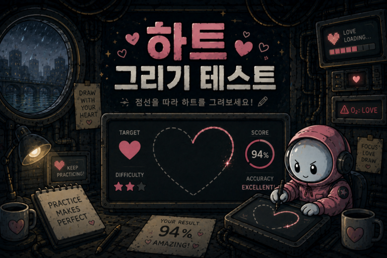하트 그리기 테스트 메인 이미지