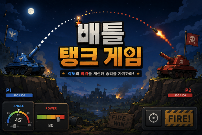 배틀 탱크 게임 메인 이미지